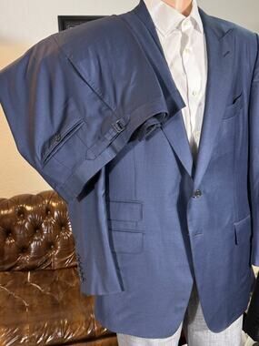 Tom Ford Navy Blue Wool 2Pc Suit O'Connor 56IT 46R US 40x28 Trousers Men's